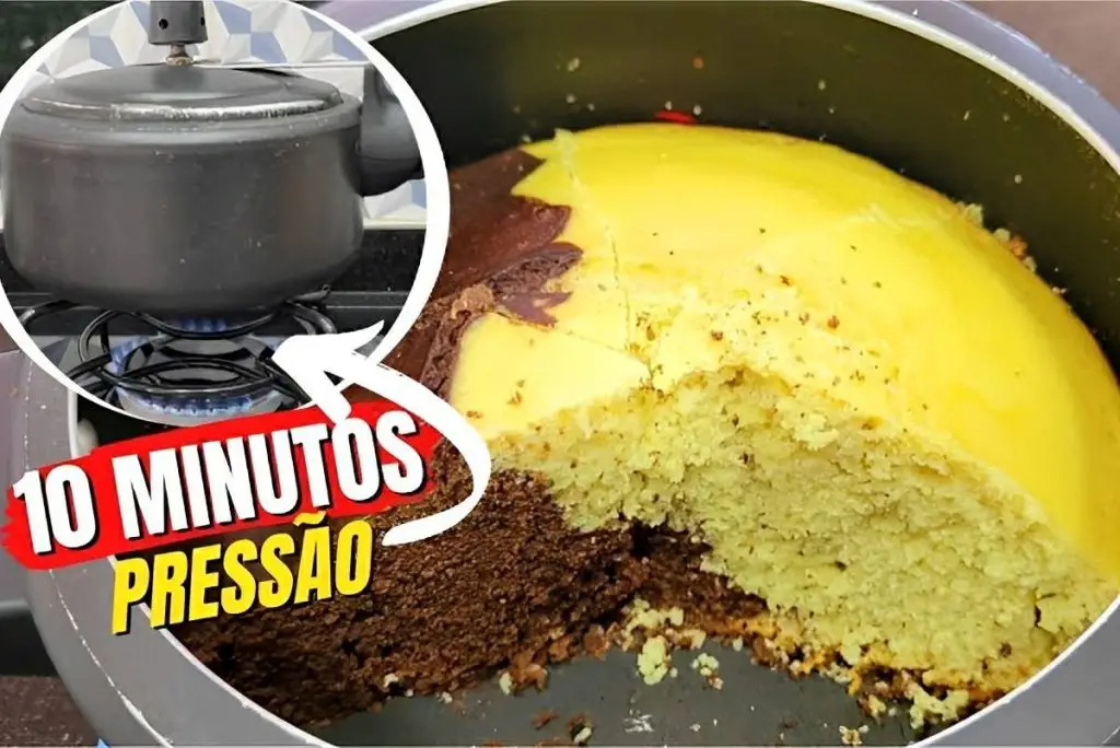 bolo na panela de pressão