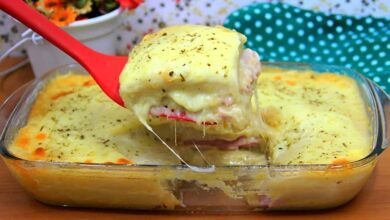 torta de batata com presunto e queijo