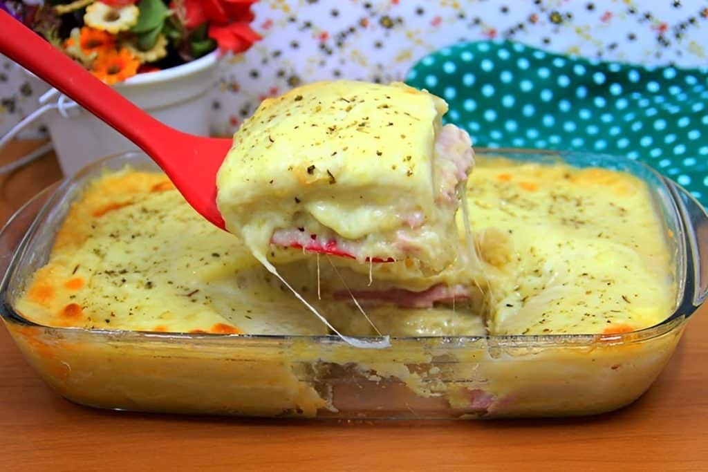 torta de batata com presunto e queijo