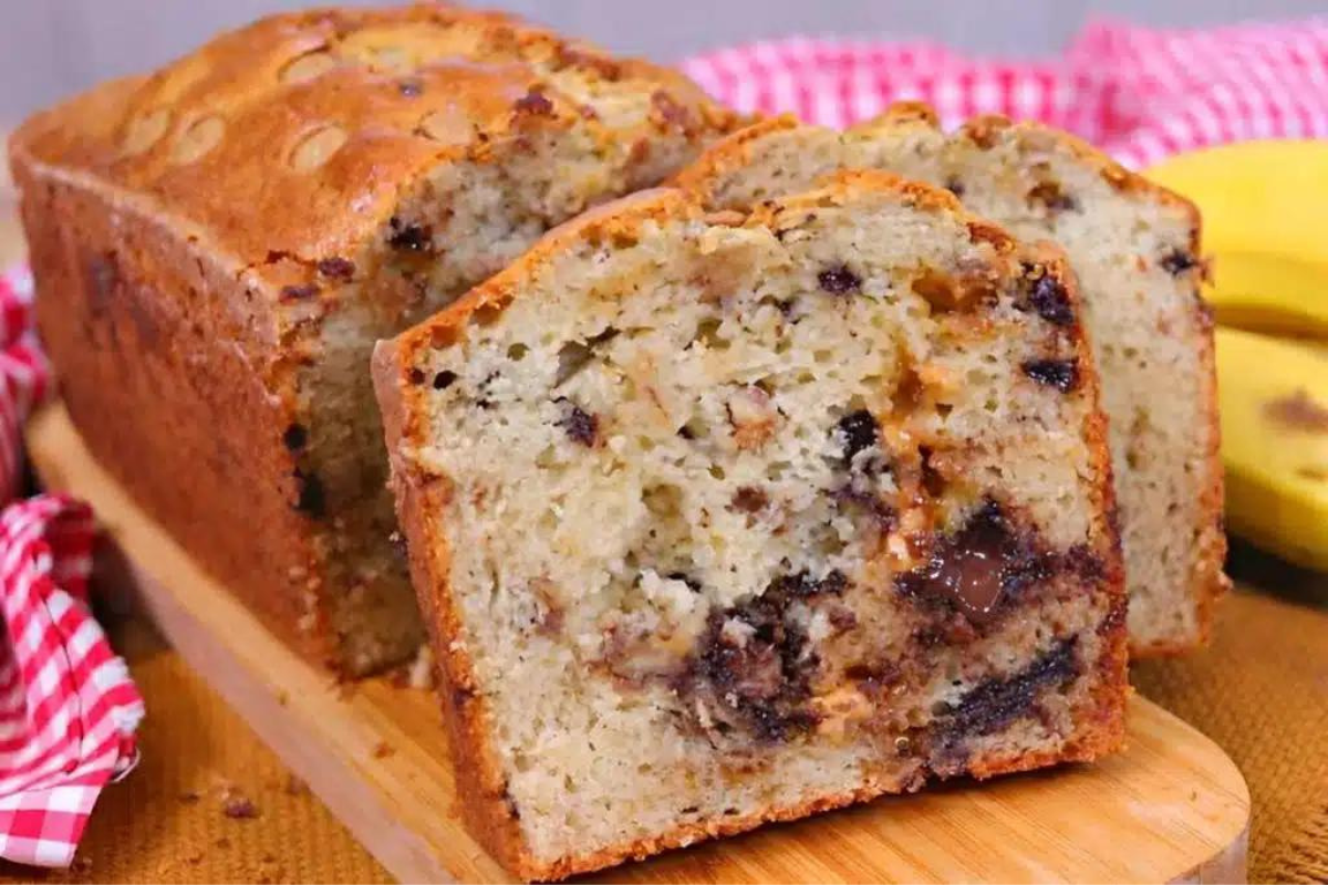 Bolo de Banana com Chocolate de Liquidificador