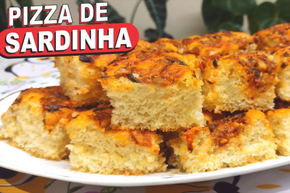 Pizza de sardinha de liquidificador