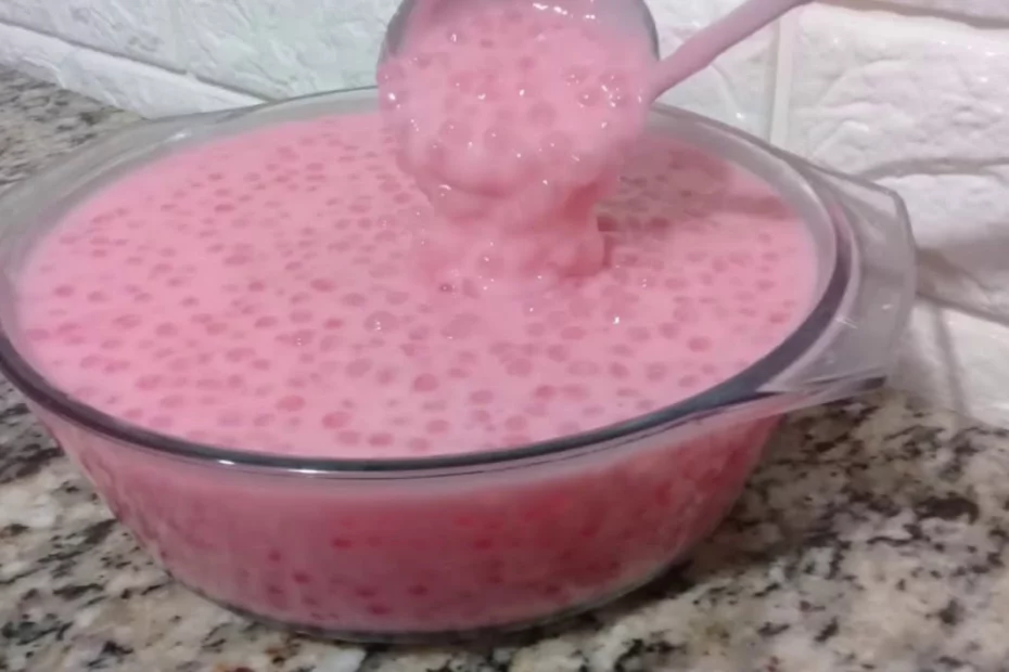 Sagu mousse de morango