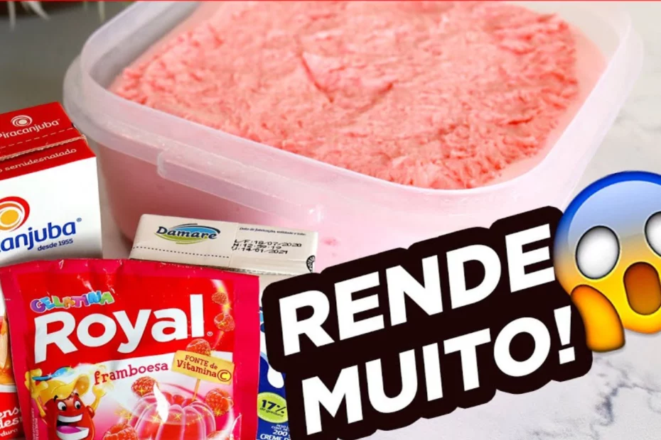 Sorvete de Gelatina de 3 Ingredientes