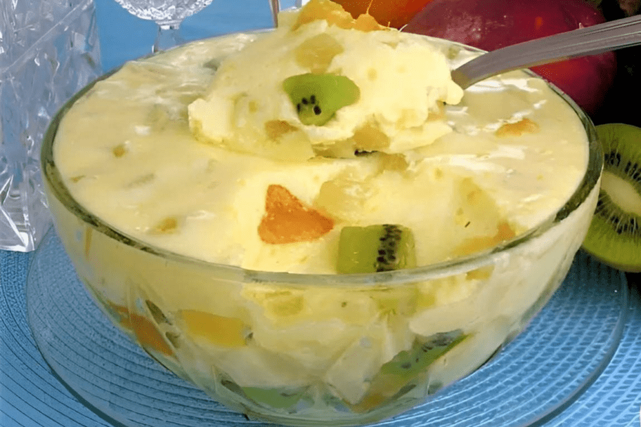 Mousse de salada de frutas