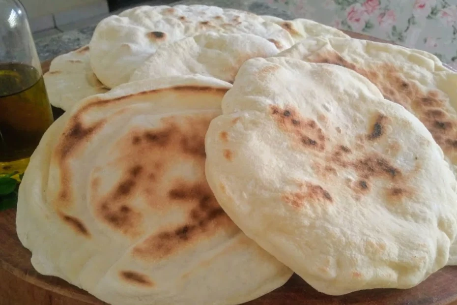 Pão sírio de frigideira delicioso