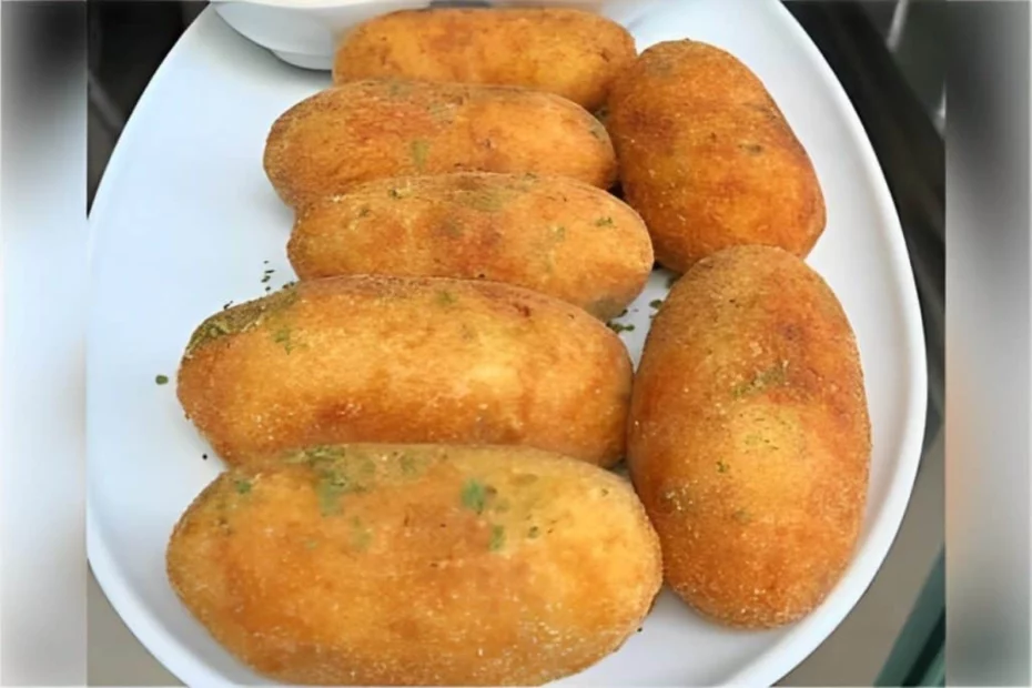 Bolinho de batata com bacon e queijo