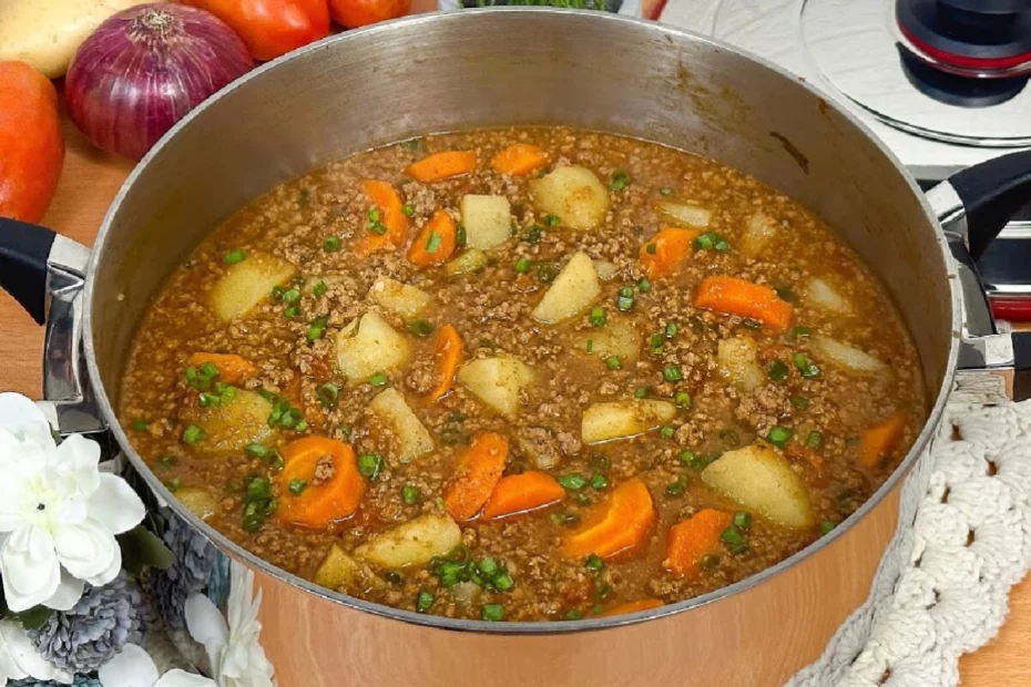 Carne moída com legumes