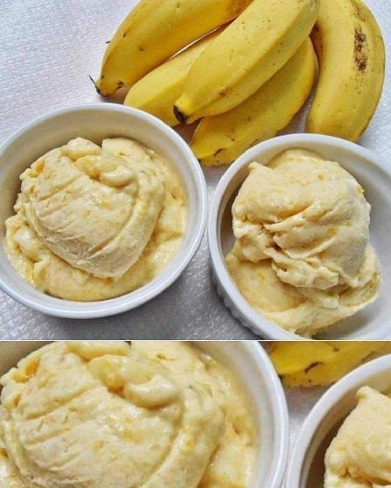 sorvete de banana cremoso