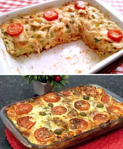 Torta salgada com pão velho deliciosa