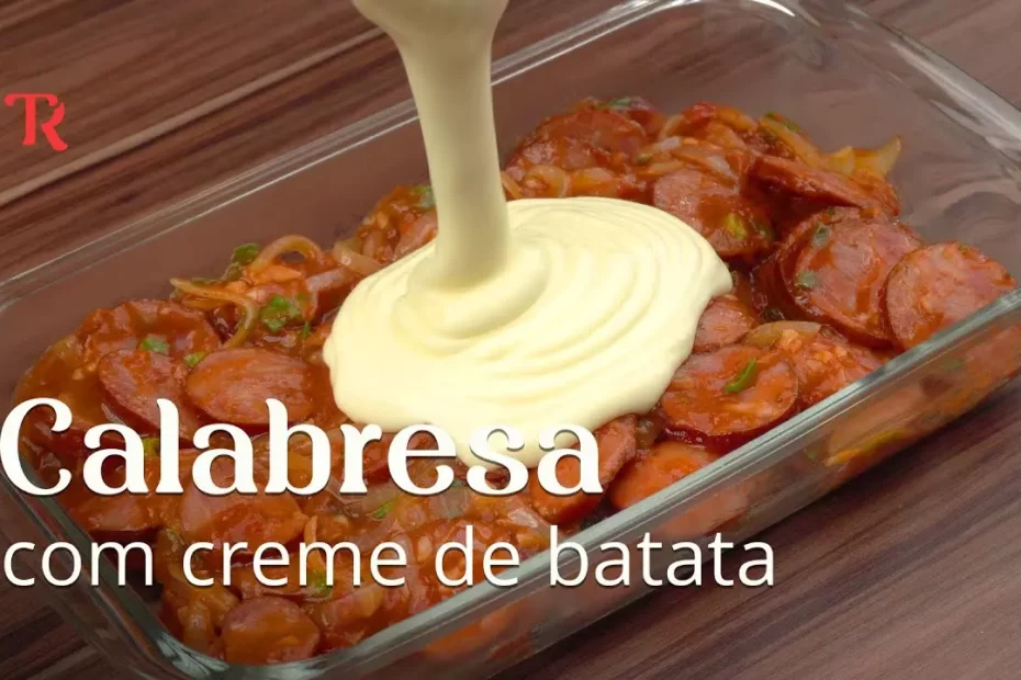 calabresa com creme de batata