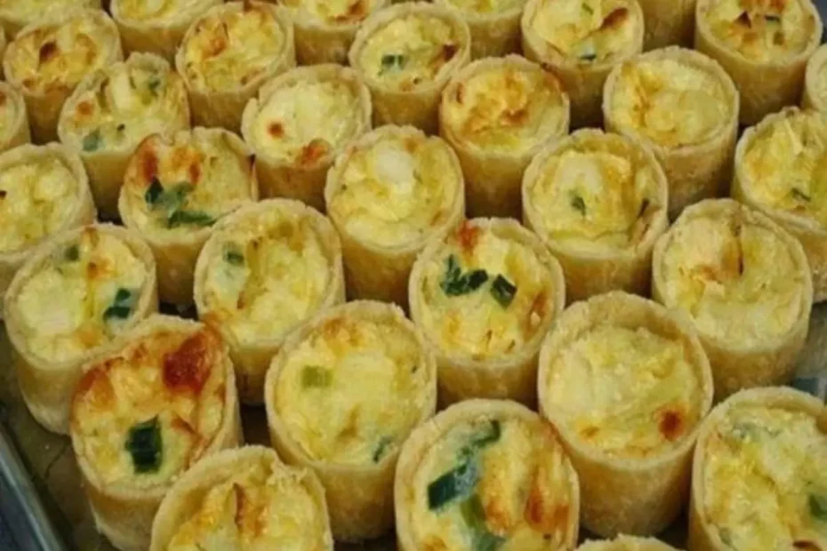 mini quiche de alho poró