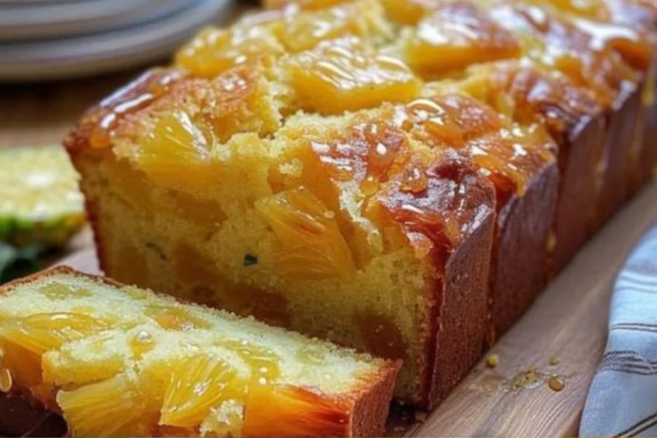 Bolo de abacaxi invertido sem farinha de trigo e sem fermento