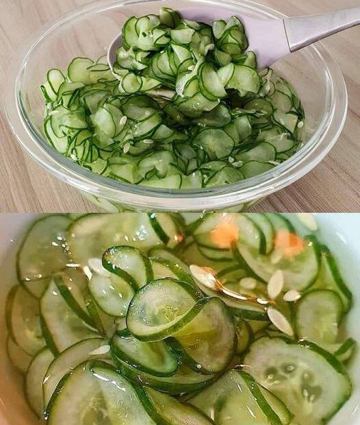 Pepino agridoce ou sunomono delicioso