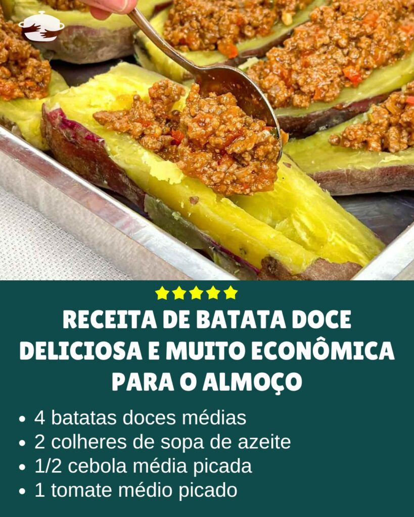 Batata doce com carne moída