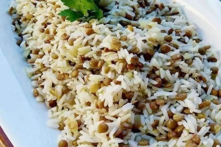 arroz com lentilha