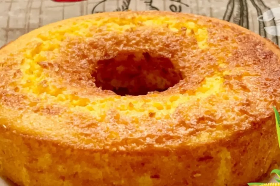 Bolo de milho de liquidificador sem leite e sem farinha