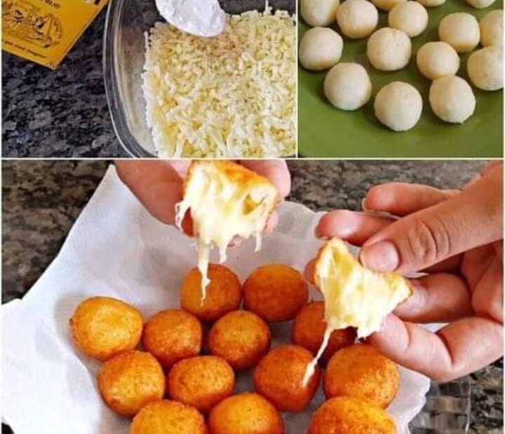 Bolinha de queijo com 3 ingredientes