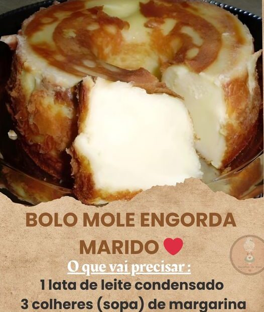 Bolo mole com leite