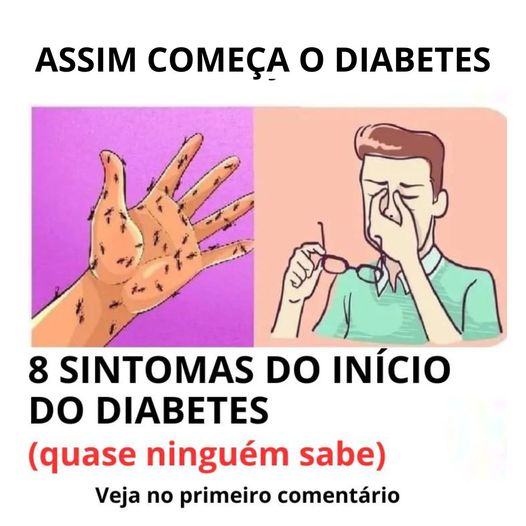 8 sintomas do início do diabetes