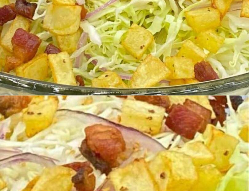 Salada Crocante com bacon