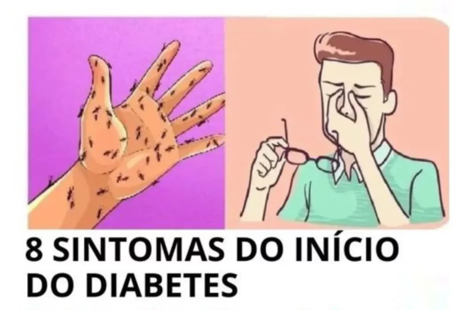 oito sintomas do início do diabetes