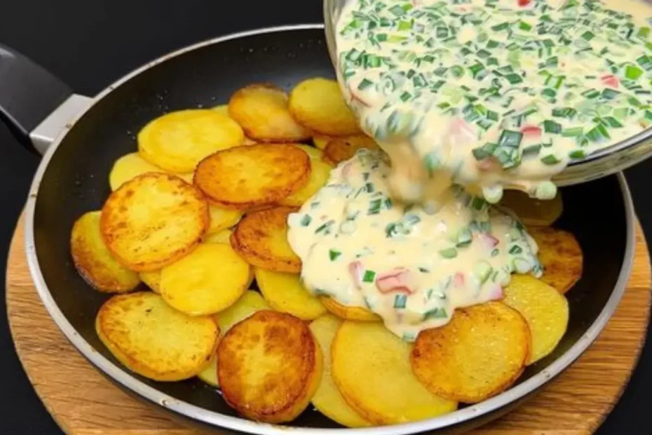 batata gratinada com ovos e creme de leite