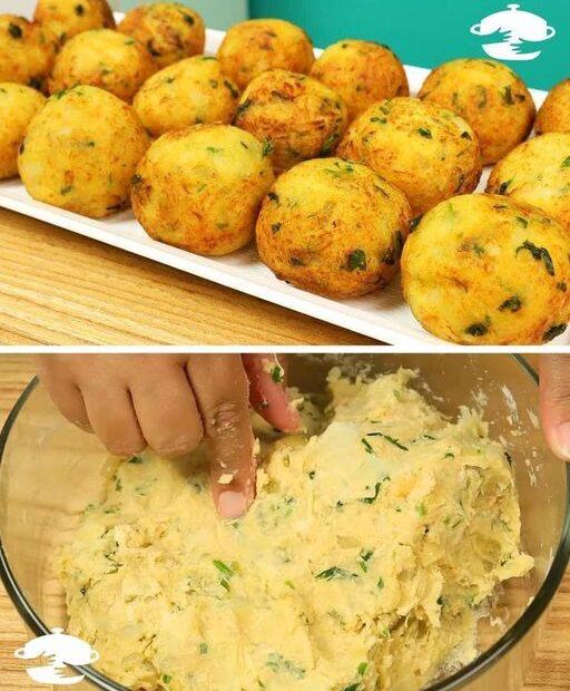 Bolinho de batata com frango