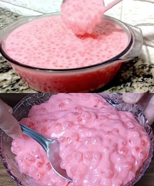 Sagu mousse de morango