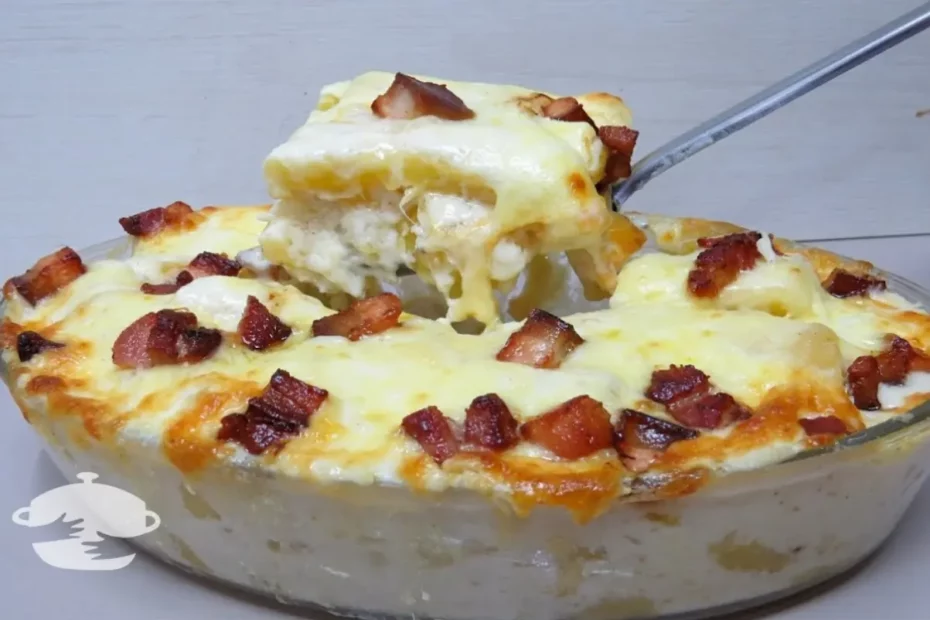 Escondidinho de frango com bacon