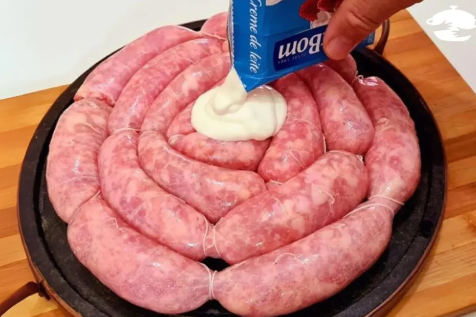 linguiça com creme de leite