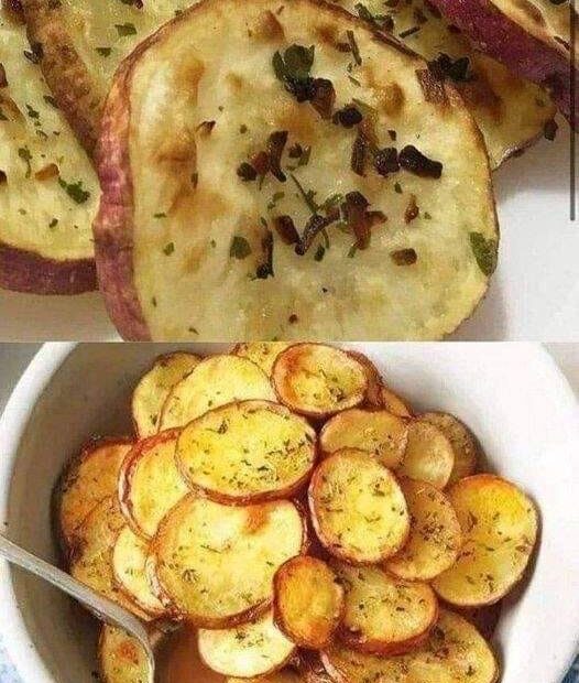 Batata doce assada com orégano