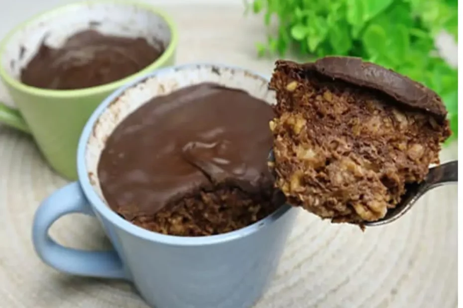 Bolo de Caneca com Aveia, Banana e Cacau