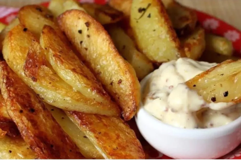 Batata de forno crocante com um molho especial