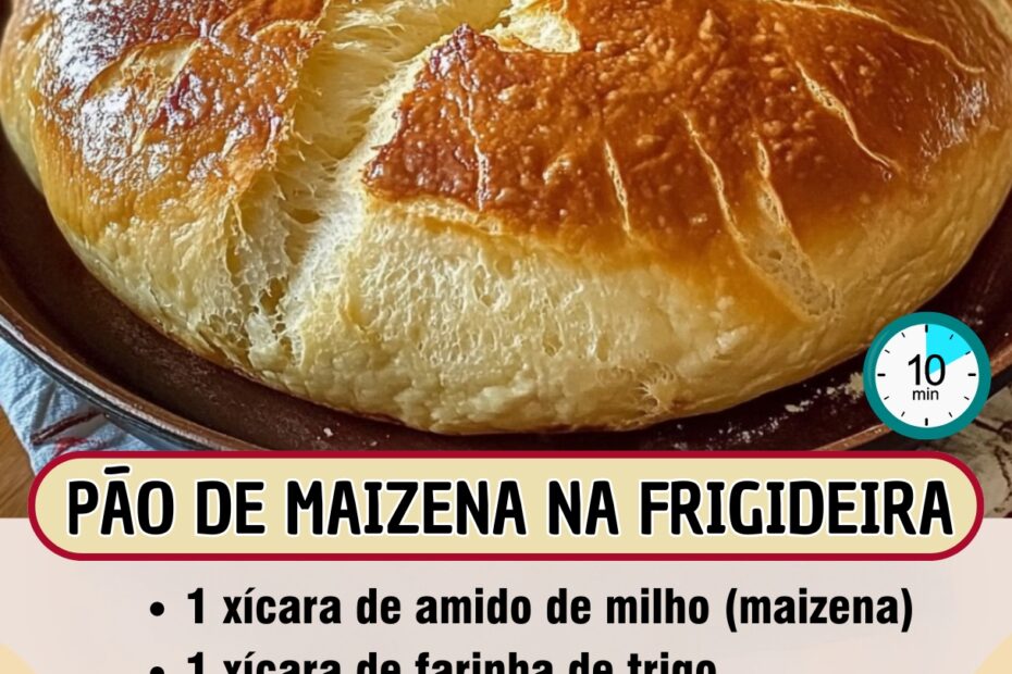 Pão de maizena de 10 minutos na Frigideira