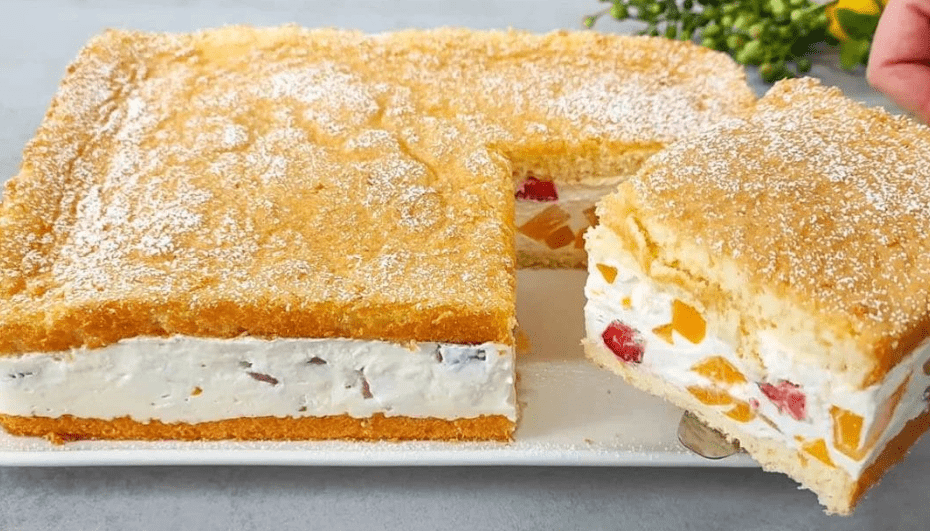 Bolo de Frutas Geladinho