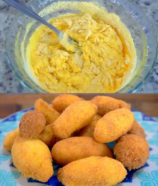 Bolinho de chuva de fubá uma delícia